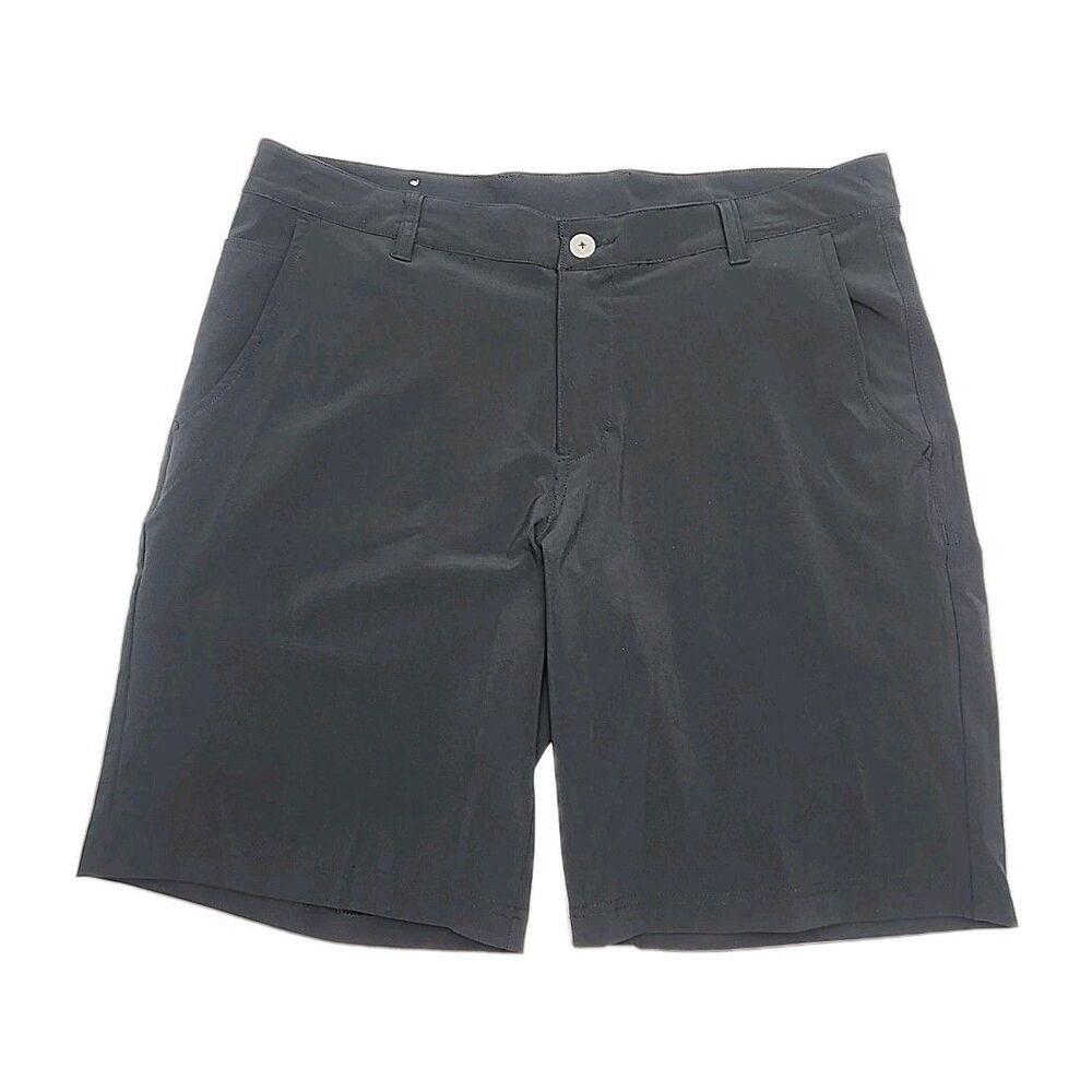 Columbia PFG Shorts Men's Size 38 Black 10" Inseam Golf Fishing Lightweight Zip - Picture 1 of 13